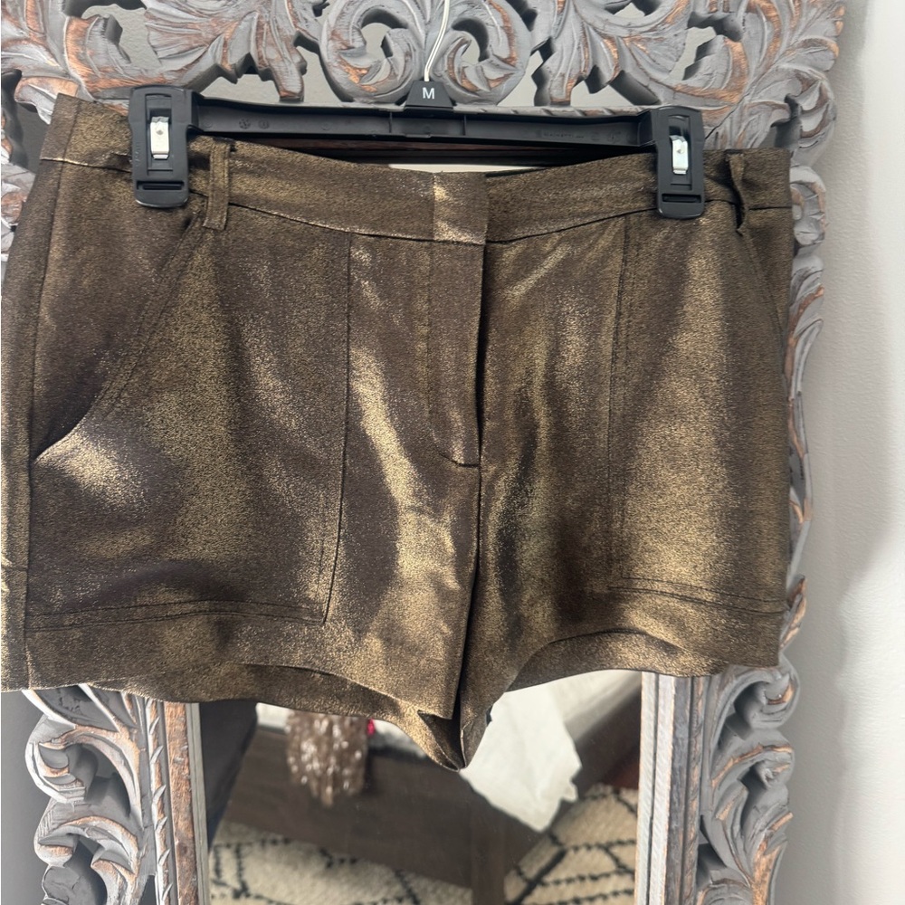 BCBGMaxAzria Shimmering Bronze Shorts